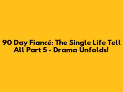 90 Day Fiancé: The Single Life Tell All Part 5 - Drama Unfolds!