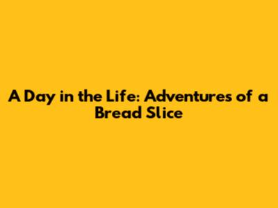 A Day in the Life: Adventures of a Bread Slice