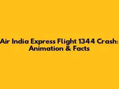 Air India Express Flight 1344 Crash: Animation & Facts