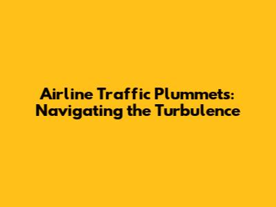 Airline Traffic Plummets: Navigating the Turbulence