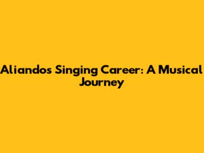 Aliando's Singing Career: A Musical Journey