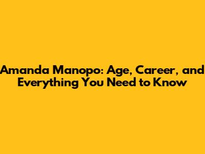 Amanda Manopo: Age, Career, and Everything You Need to Know