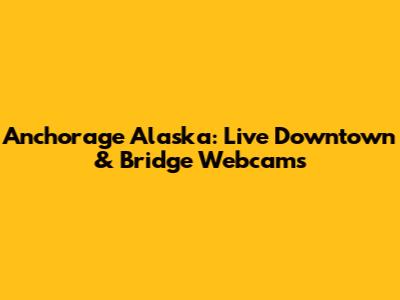 Anchorage Alaska: Live Downtown & Bridge Webcams
