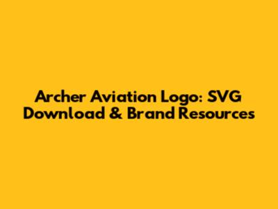 Archer Aviation Logo: SVG Download & Brand Resources