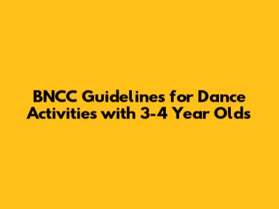 BNCC Guidelines for Dance Activities with 3-4 Year Olds