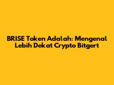 BRISE Token Adalah: Mengenal Lebih Dekat Crypto Bitgert