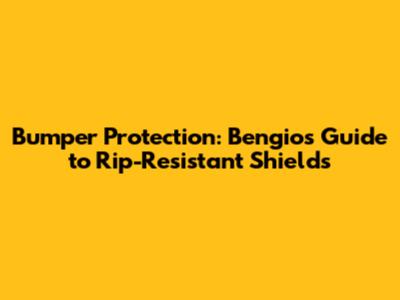 Bumper Protection: Bengio's Guide to Rip-Resistant Shields