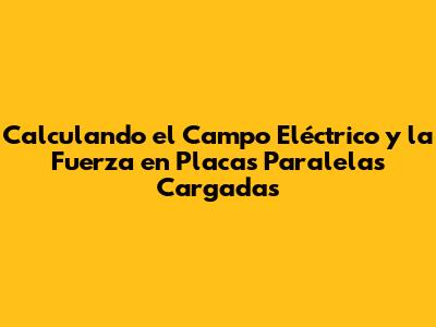 Calculando el Campo Eléctrico y la Fuerza en Placas Paralelas Cargadas