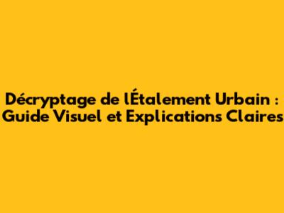 Décryptage de l'Étalement Urbain : Guide Visuel et Explications Claires
