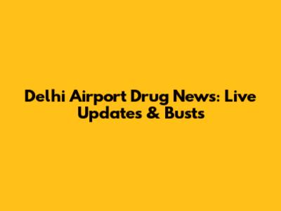 Delhi Airport Drug News: Live Updates & Busts