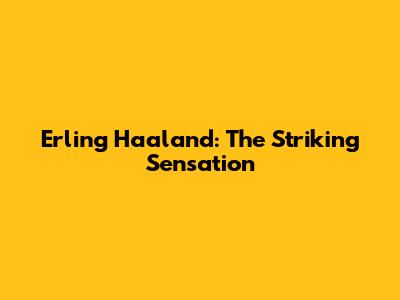 Erling Haaland: The Striking Sensation