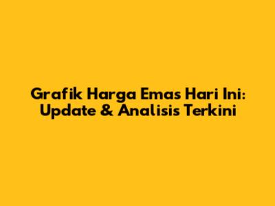 Grafik Harga Emas Hari Ini: Update & Analisis Terkini