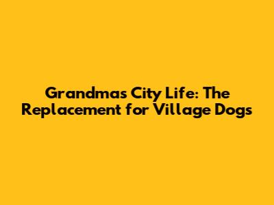 Grandma's City Life: The Replacement for Village Dogs
