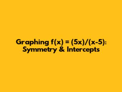 Graphing f(x) = (5x)/(x-5): Symmetry & Intercepts