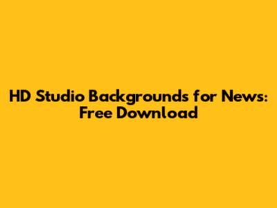 HD Studio Backgrounds for News: Free Download