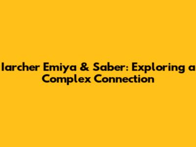Iarcher Emiya & Saber: Exploring a Complex Connection