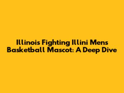 Illinois Fighting Illini Men's Basketball Mascot: A Deep Dive