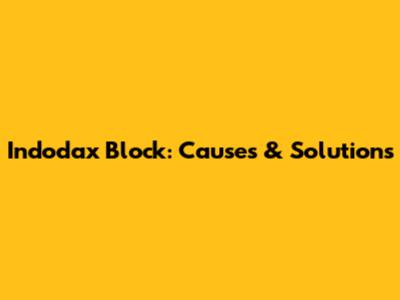 Indodax Block: Causes & Solutions