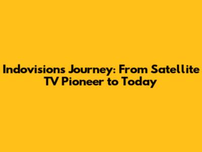 Indovision's Journey: From Satellite TV Pioneer to Today