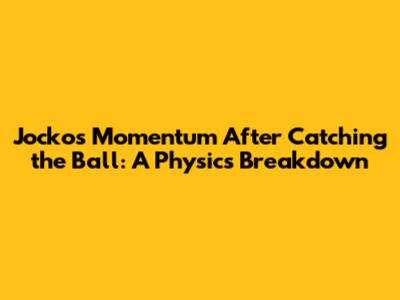 Jocko's Momentum After Catching the Ball: A Physics Breakdown