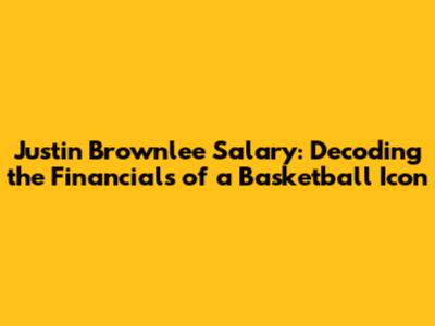 Justin Brownlee Salary: Decoding the Financials of a Basketball Icon
