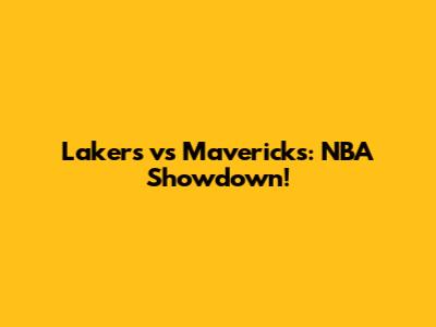 Lakers vs Mavericks: NBA Showdown!