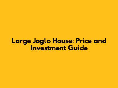 Large Joglo House: Price and Investment Guide
