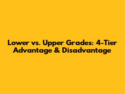Lower vs. Upper Grades: 4-Tier Advantage & Disadvantage