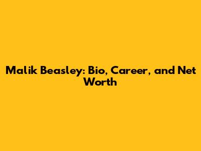 Malik Beasley: Bio, Career, and Net Worth