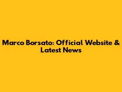 Marco Borsato: Official Website & Latest News