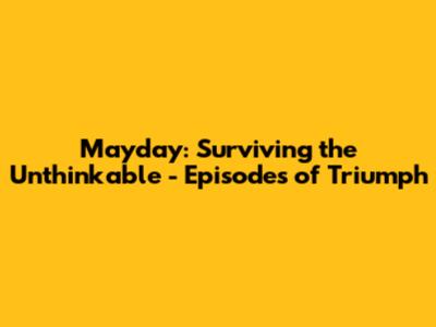 Mayday: Surviving the Unthinkable - Episodes of Triumph