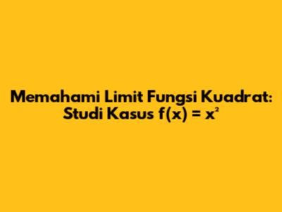 Memahami Limit Fungsi Kuadrat: Studi Kasus f(x) = x²