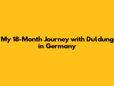 My 18-Month Journey with Duldung in Germany