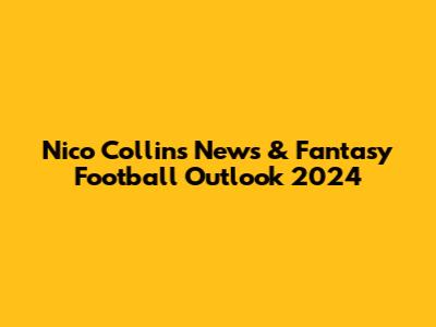 Nico Collins News & Fantasy Football Outlook 2024