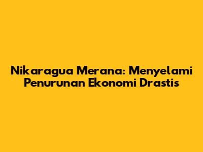 Nikaragua Merana: Menyelami Penurunan Ekonomi Drastis