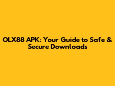 OLX88 APK: Your Guide to Safe & Secure Downloads