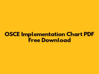 OSCE Implementation Chart PDF Free Download