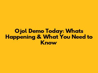 Ojol Demo Today: What's Happening & What You Need to Know