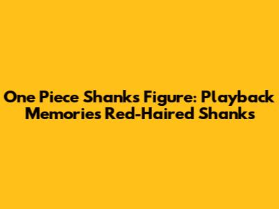 One Piece Shanks Figure: Playback Memories Red-Haired Shanks