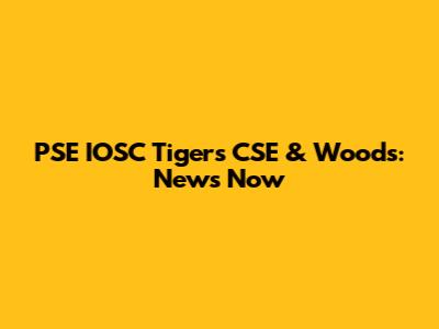 PSE IOSC Tigers CSE & Woods: News Now