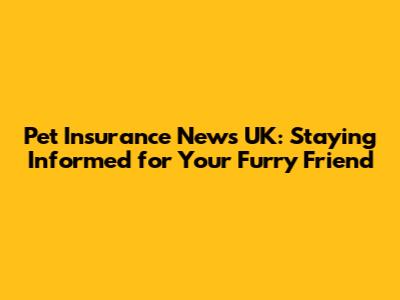 Pet Insurance News UK: Staying Informed for Your Furry Friend