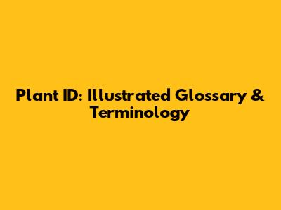 Plant ID: Illustrated Glossary & Terminology