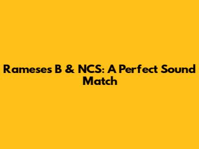 Rameses B & NCS: A Perfect Sound Match