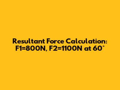 Resultant Force Calculation: F1=800N, F2=1100N at 60°