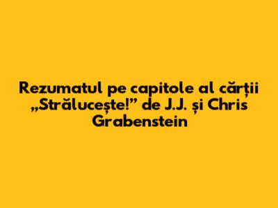 Rezumatul pe capitole al cărții „Strălucește!” de J.J. și Chris Grabenstein