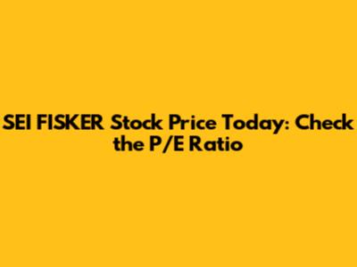 SEI FISKER Stock Price Today: Check the P/E Ratio