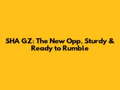 SHA GZ: The New Opp, Sturdy & Ready to Rumble
