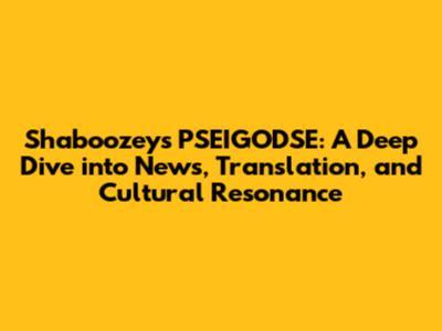 Shaboozey's 'PSEIGODSE': A Deep Dive into News, Translation, and Cultural Resonance