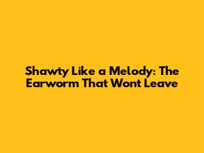 Shawty Like a Melody: The Earworm That Won't Leave