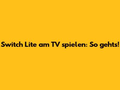 Switch Lite am TV spielen: So geht's!